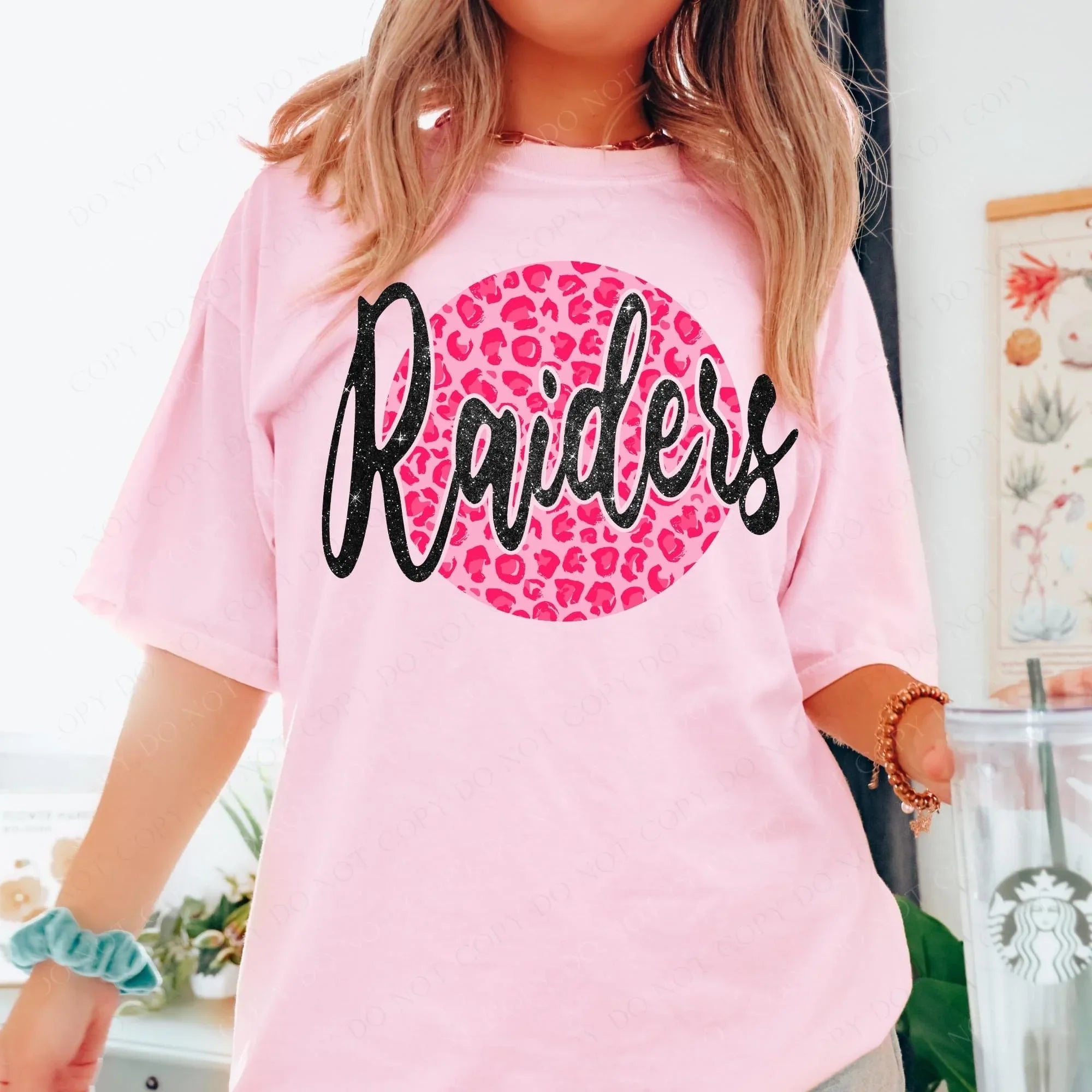 Raiders Pink Leopard DTF Transfer - Merch Girls