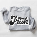 Irish Vintage Black & White Retro Shadow Distressed DTF Transfer - Merch Girls