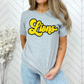 Lions Vintage Retro Shadow Distressed DTF Transfer - Merch Girls