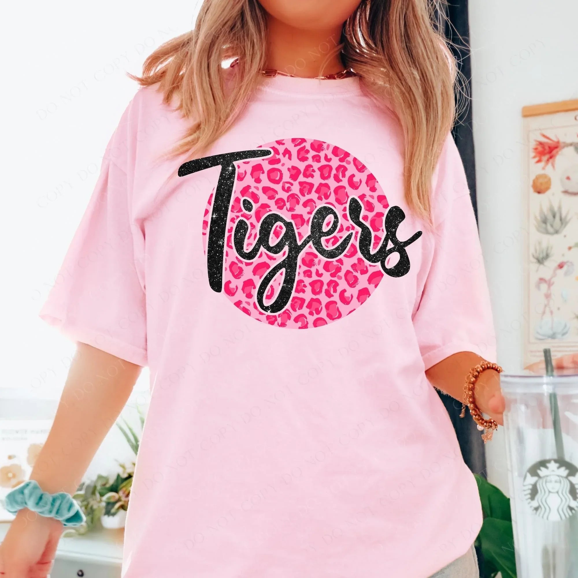 Tigers Pink Leopard DTF Transfer - Merch Girls