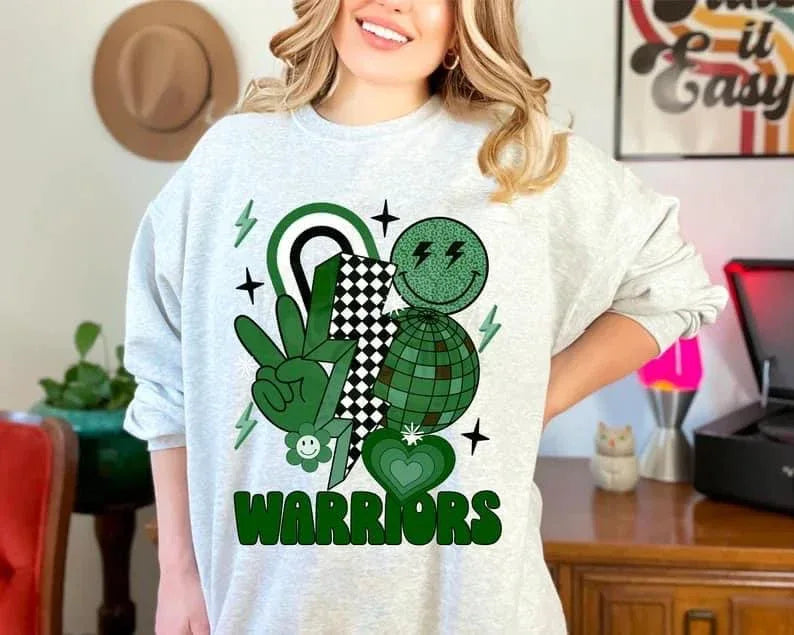 Warriors Green DTF Transfer - Merch Girls