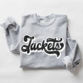 Jackets Vintage Black & White Retro Shadow Distressed DTF Transfer - Merch Girls