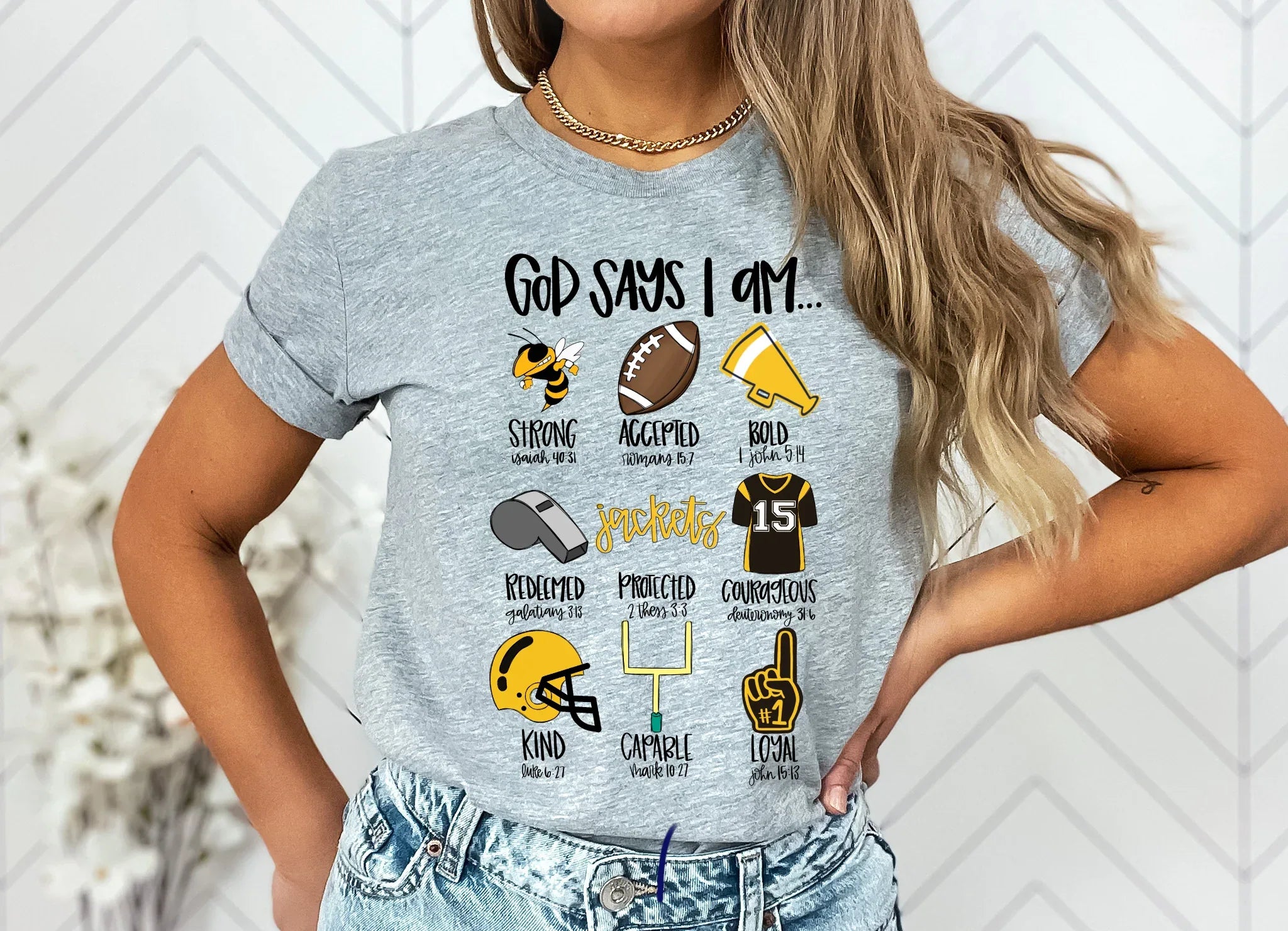 God Says I Am Jackets DTF Transfer - Merch Girls