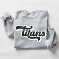 Titans Vintage Black & White Retro Shadow Distressed DTF Transfer - Merch Girls