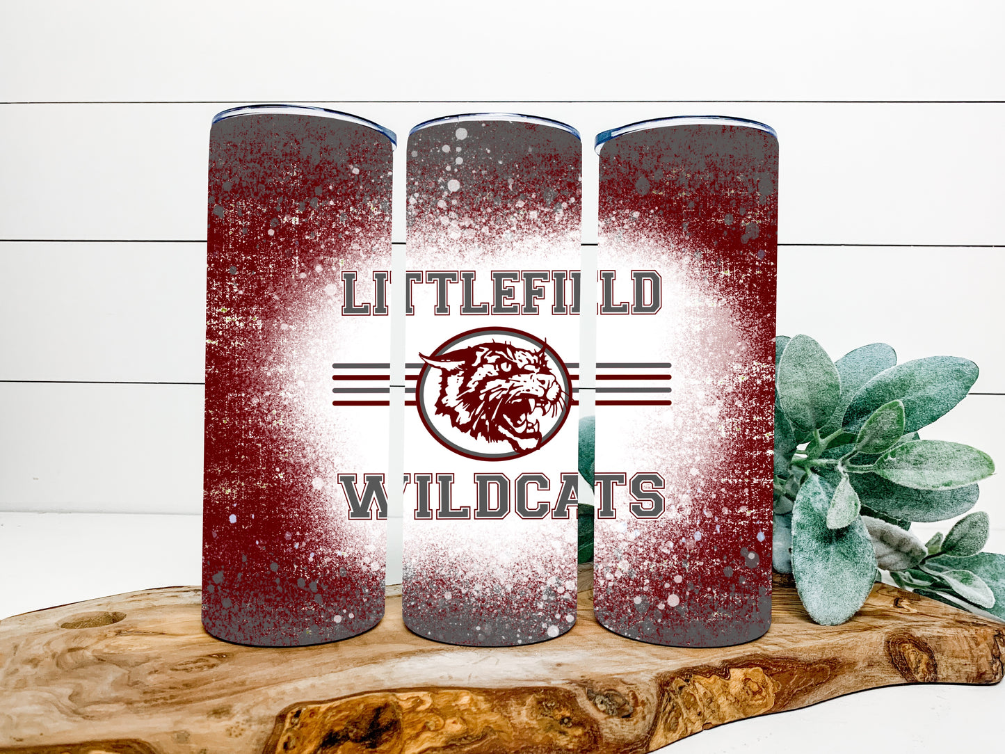 Little Field Wildcats Wildcats Completed 20oz Skinny Tumbler