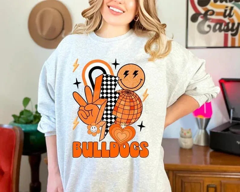 Bulldogs Orange DTF Transfer - Merch Girls
