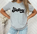 Stallions Vintage Black & White Retro Shadow Distressed DTF Transfer - Merch Girls