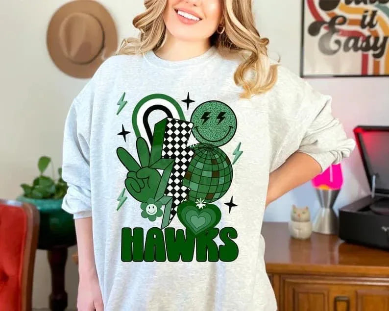 Hawks Green DTF Transfer - Merch Girls