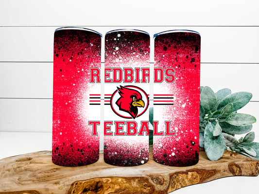 Redbirds Teeball Completed 20oz Skinny Tumbler