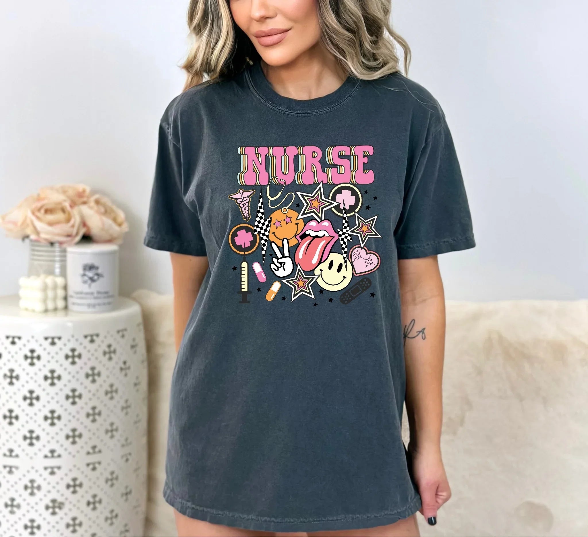 Nurse Preppy Graphic Tee - Merch Girls