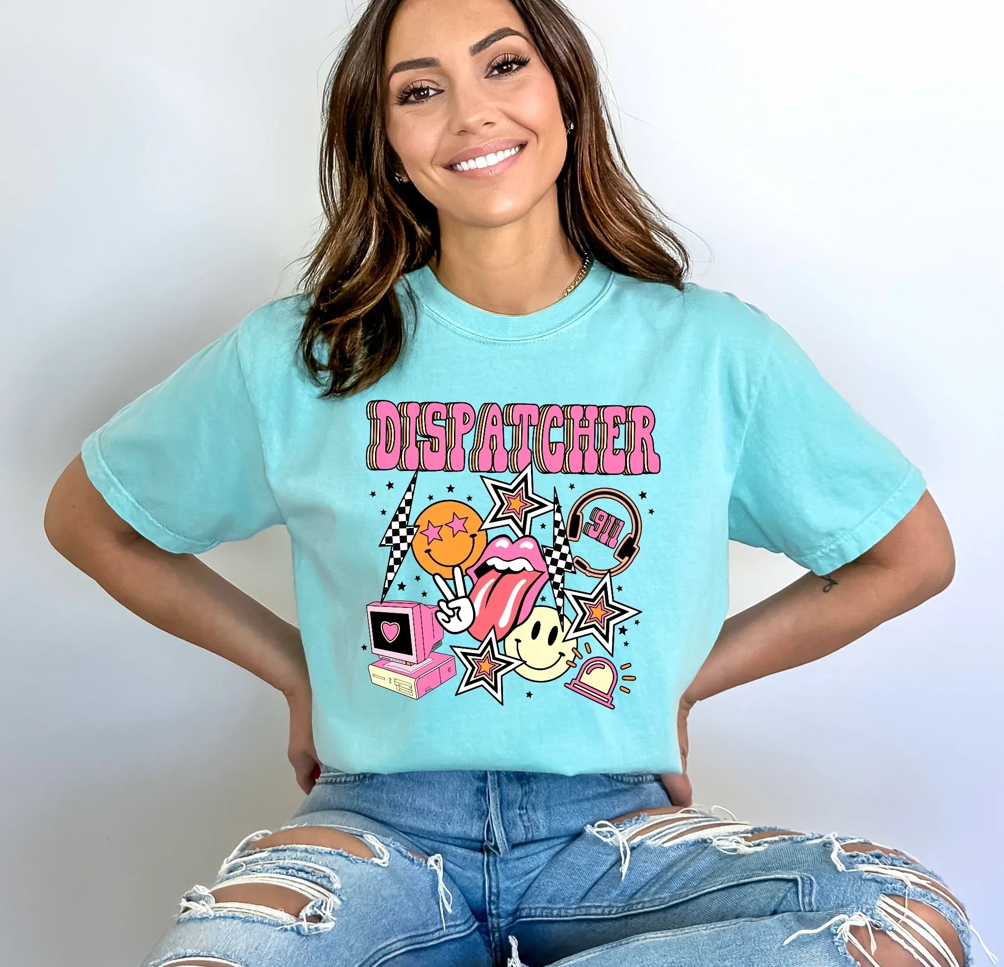 Dispatcher Preppy Graphic Tee - Merch Girls
