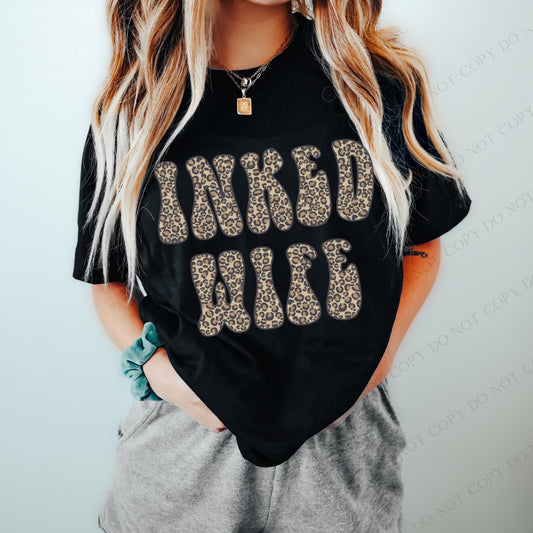 Inked Wife bubble leopard Graphic Tee