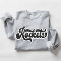 Rockets Vintage Black & White Retro Shadow Distressed DTF Transfer - Merch Girls