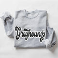 Greyhounds Vintage Black & White Retro Shadow Distressed DTF Transfer - Merch Girls