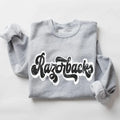 Razorbacks Vintage Black & White Retro Shadow Distressed DTF Transfer - Merch Girls
