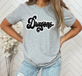 Dragons Vintage Retro Shadow Distressed DTF Transfer - Merch Girls
