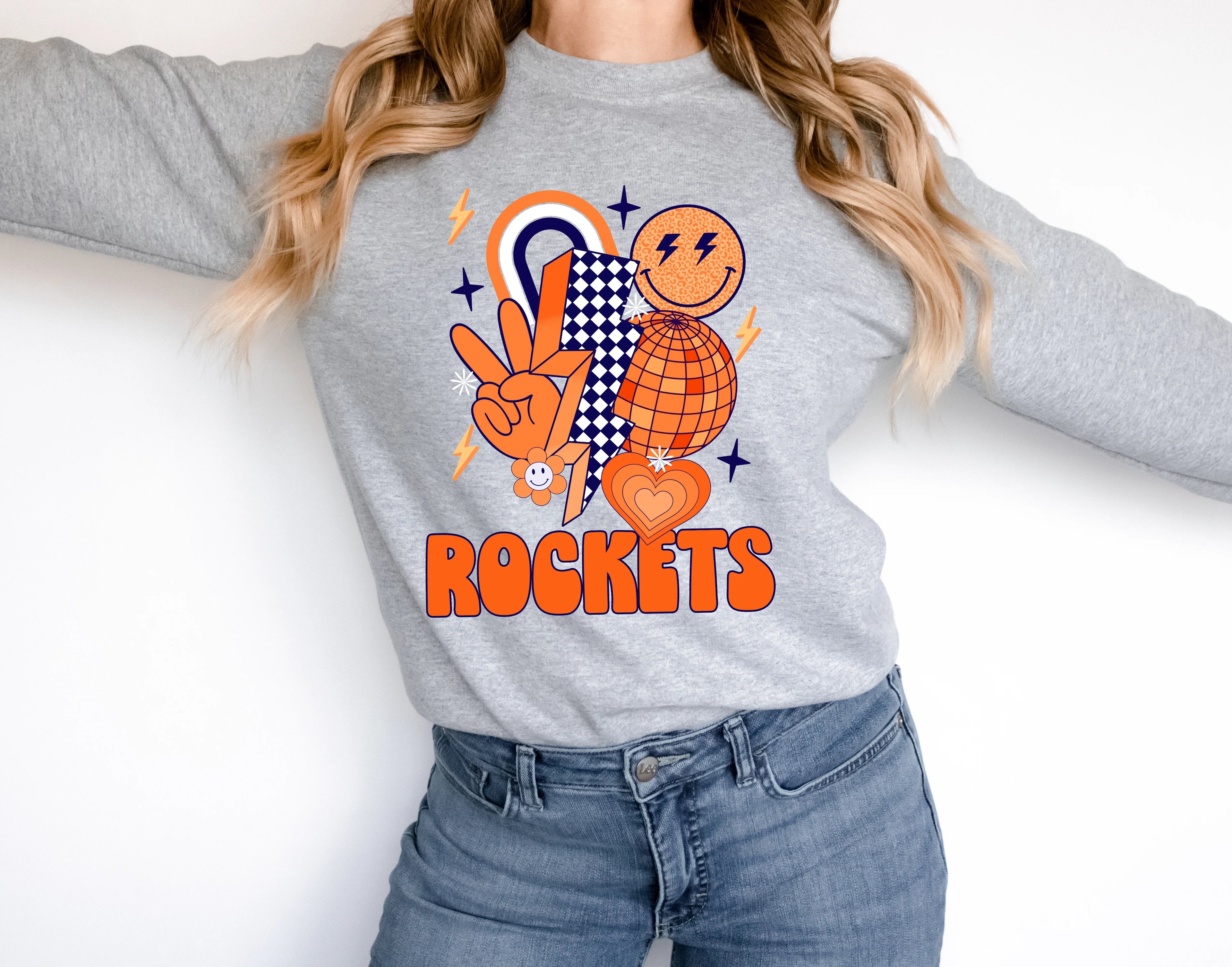 Rockets Groovy DTF Transfer - Merch Girls