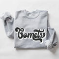 Comets Vintage Black & White Retro Shadow Distressed DTF Transfer - Merch Girls