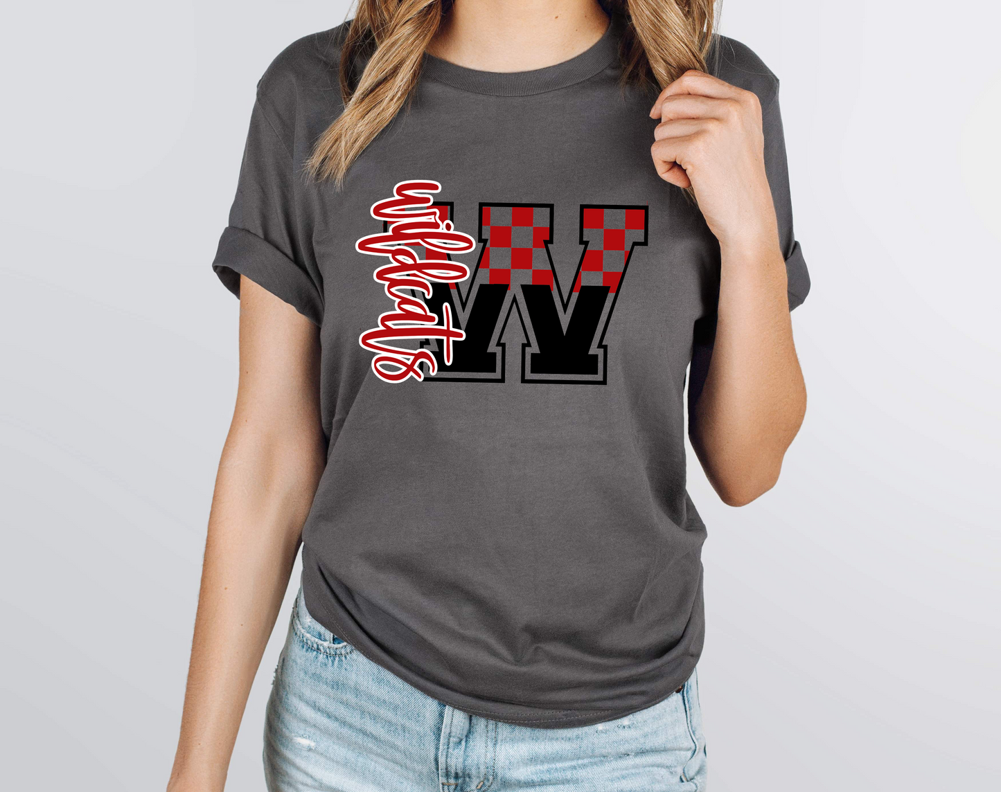 Wildcats Checkered Graphic Tee