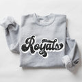Royals Vintage Black & White Retro Shadow Distressed DTF Transfer - Merch Girls