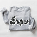 Bruins Vintage Black & White Retro Shadow Distressed DTF Transfer - Merch Girls