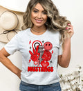 Mustangs Red Black Groovy DTF Transfer - Merch Girls