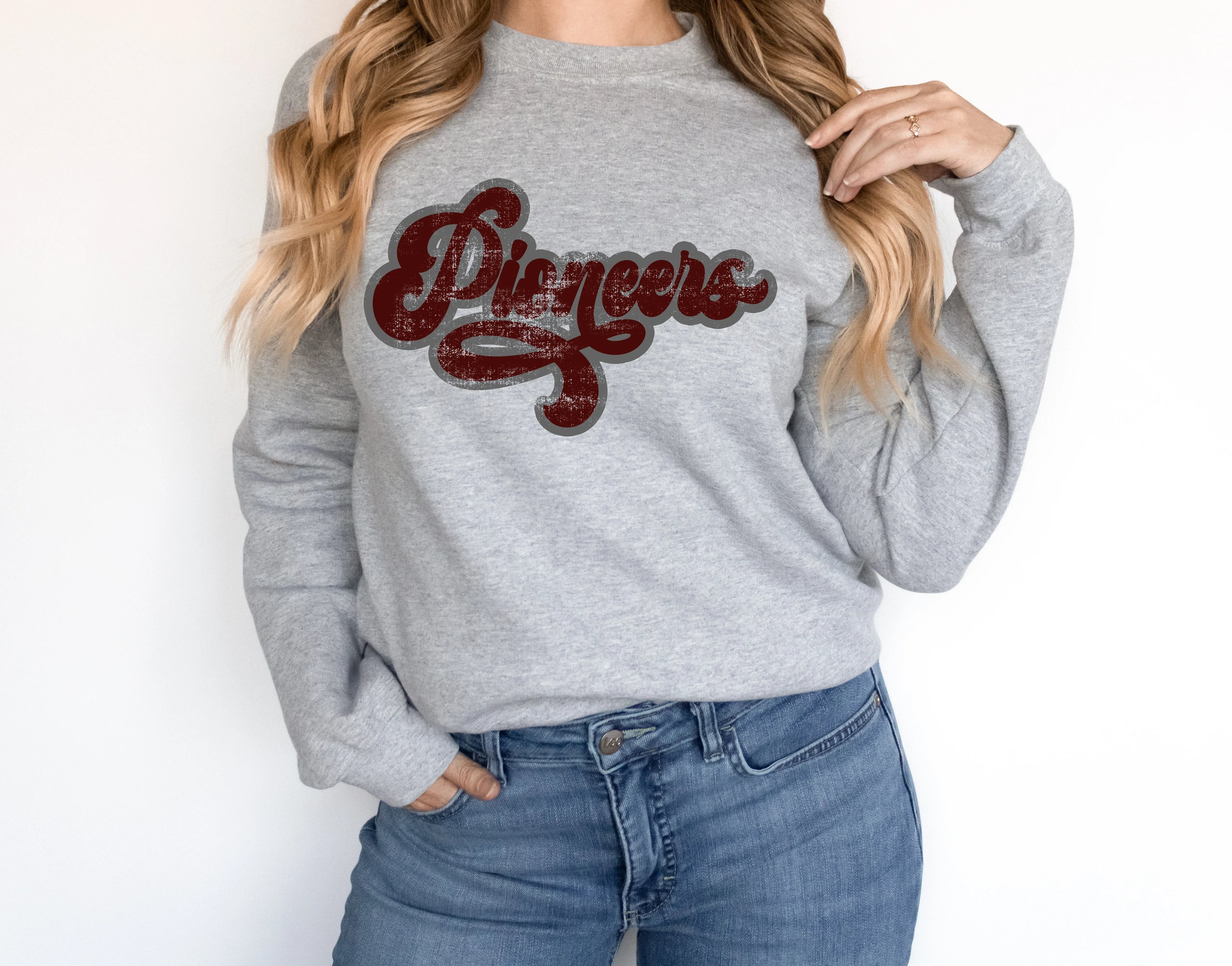 Pioneers Vintage Retro Shadow Distressed DTF Transfer - Merch Girls