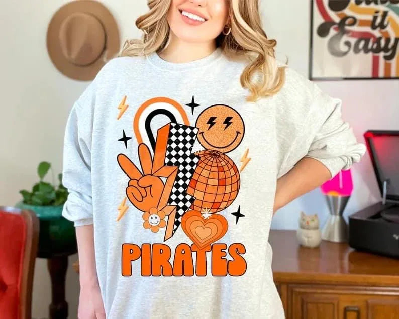 Pirates Orange DTF Transfer - Merch Girls