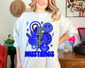 Mustangs Blue DTF Transfer - Merch Girls