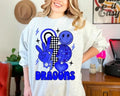 Dragons Blue DTF Transfer - Merch Girls