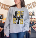Jackets Gold and Black Sporty Varsity Doodle DTF Transfer - Merch Girls