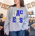 Jackets Royal Blue and White Sporty Varsity Doodle DTF Transfer - Merch Girls