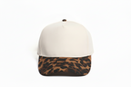 Custom Embroidered Leopard Brim Trucker Hat | Personalized Text Snapback Hat