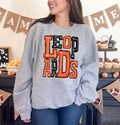 Leopards Orange and Black Sporty Varsity Doodle DTF Transfer - Merch Girls