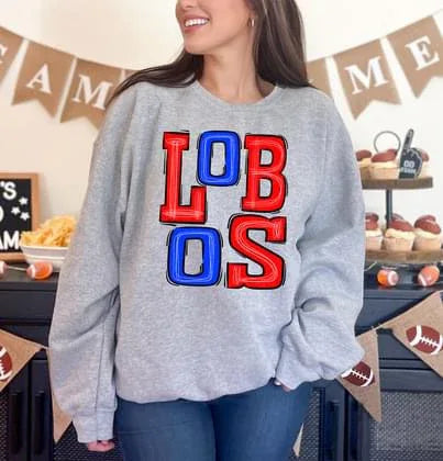 Lobos Sporty Varsity Doodle DTF Transfer - Merch Girls