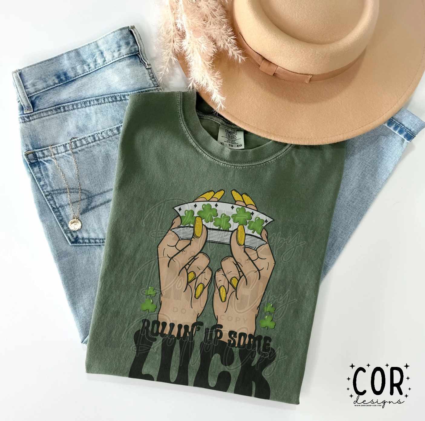 Rolling Up Some Luck DTF Transfer