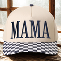 Custom Embroidered Checkered Bill Baseball Hat | Personalized Text Snapback Hat