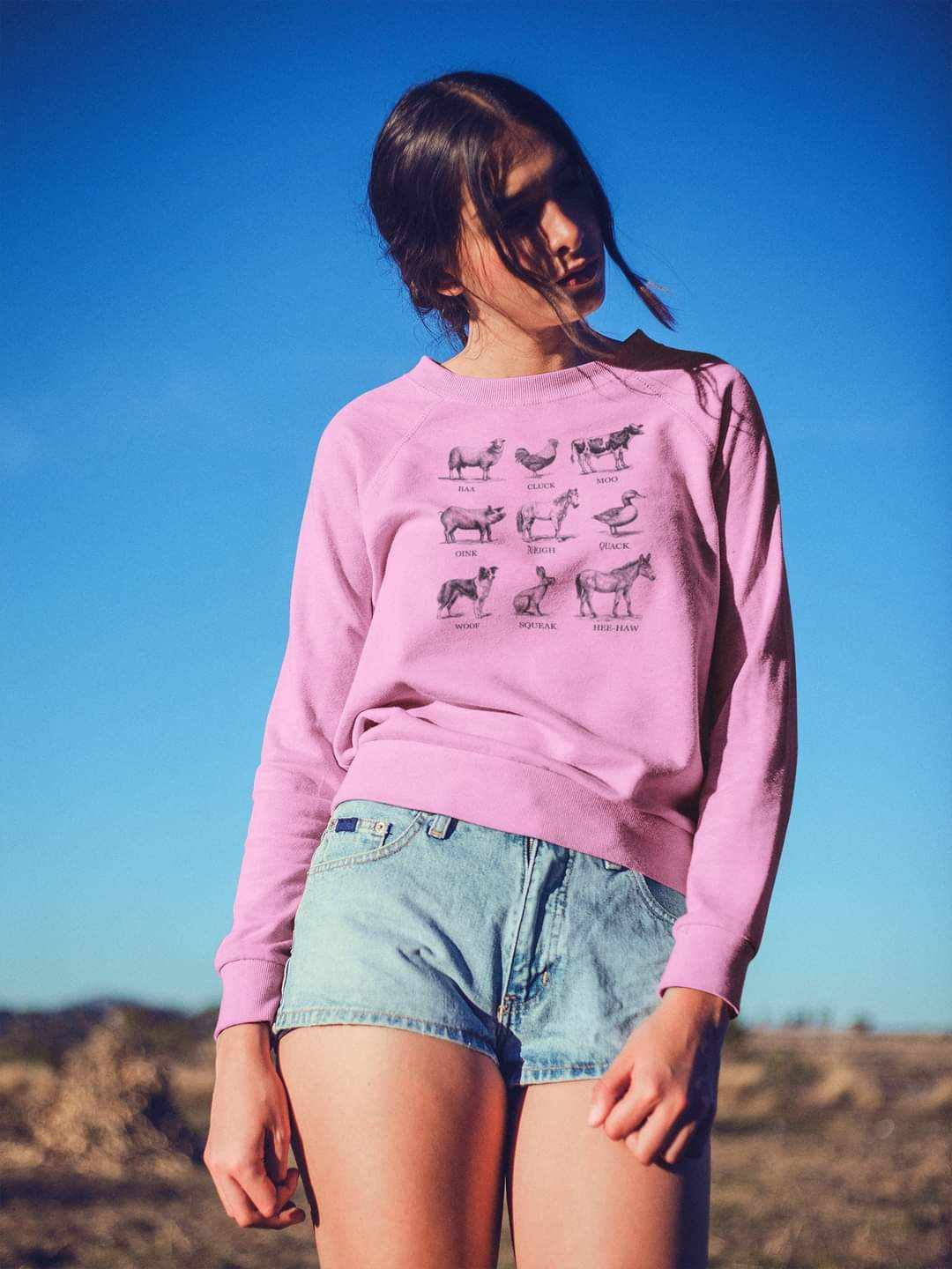 Funny Farm Animal Sounds Graphic Tee