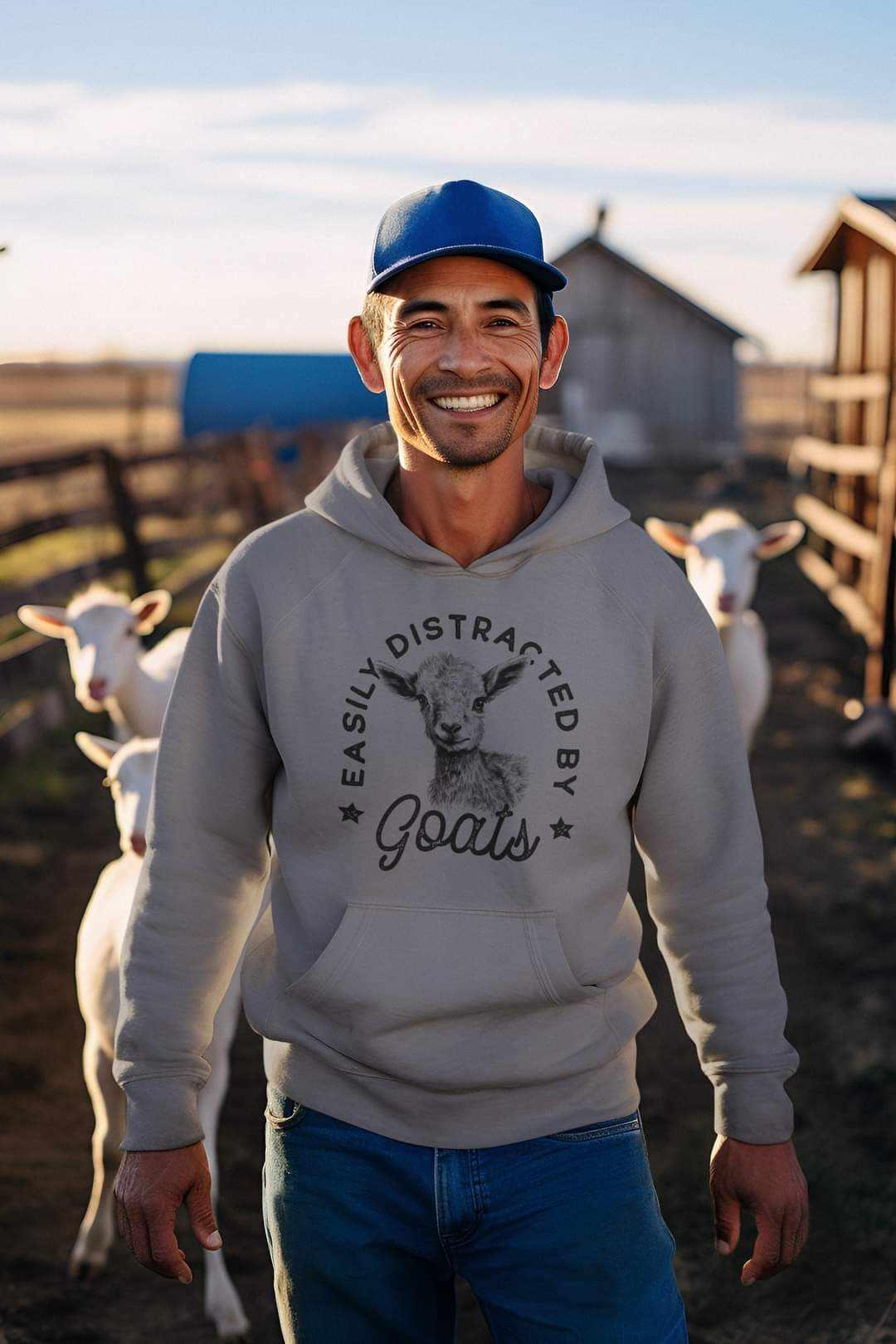 Easily distracted by Goats DTF Print - Merch Girls