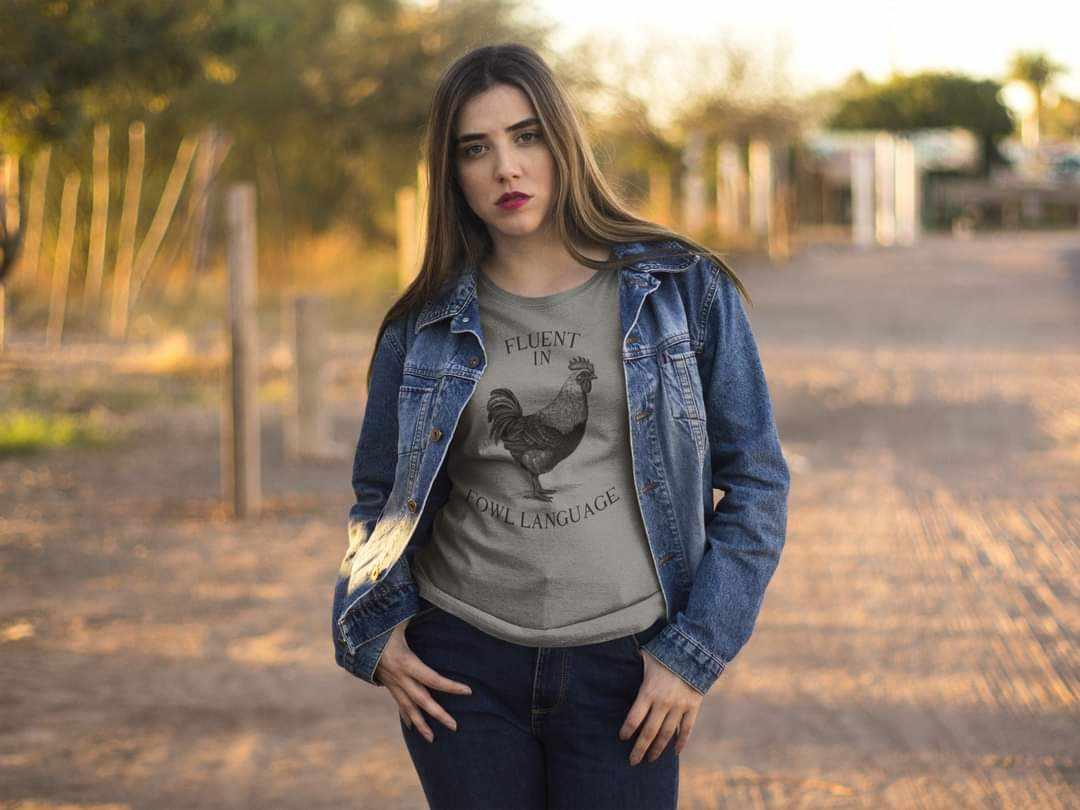 Fluent in fowl language DTF Print - Merch Girls
