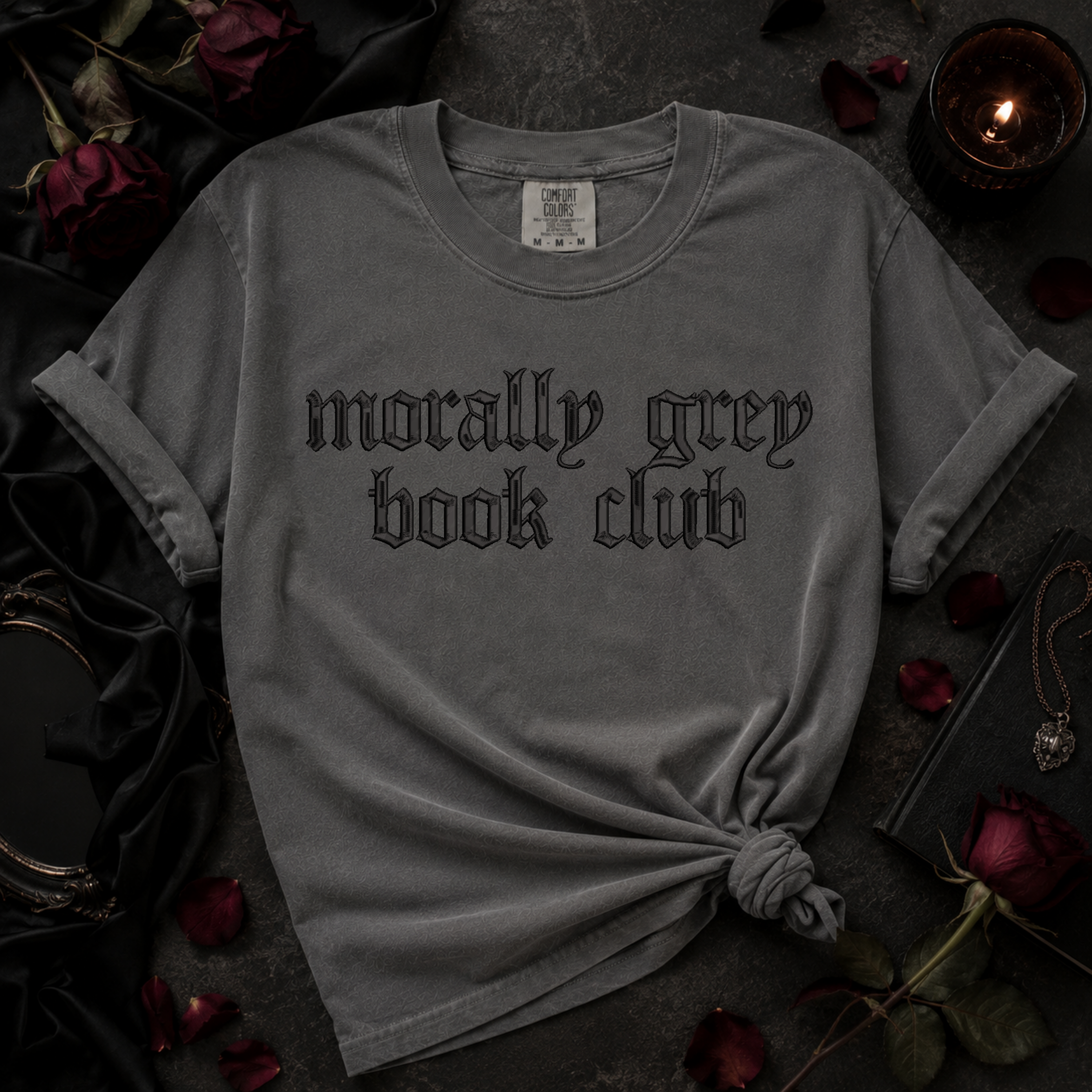 Bad Decisions Book Club | Morally Grey Book Club Embroidered Shirt