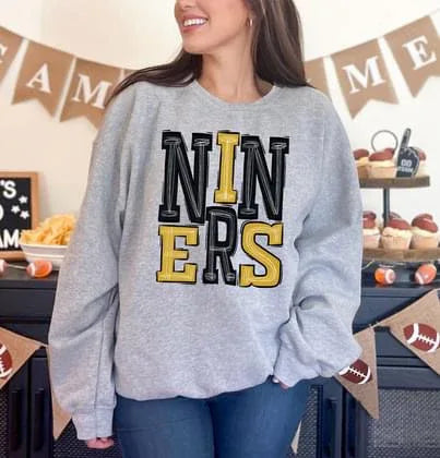 Niners Sporty Varsity Doodle DTF Transfer - Merch Girls