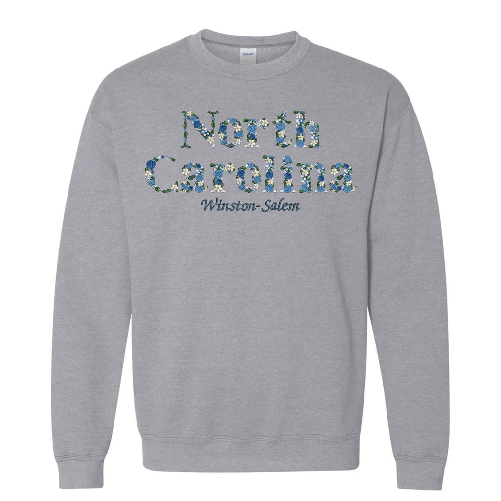Custom Floral Embroidered Sweatshirt - Merch Girls