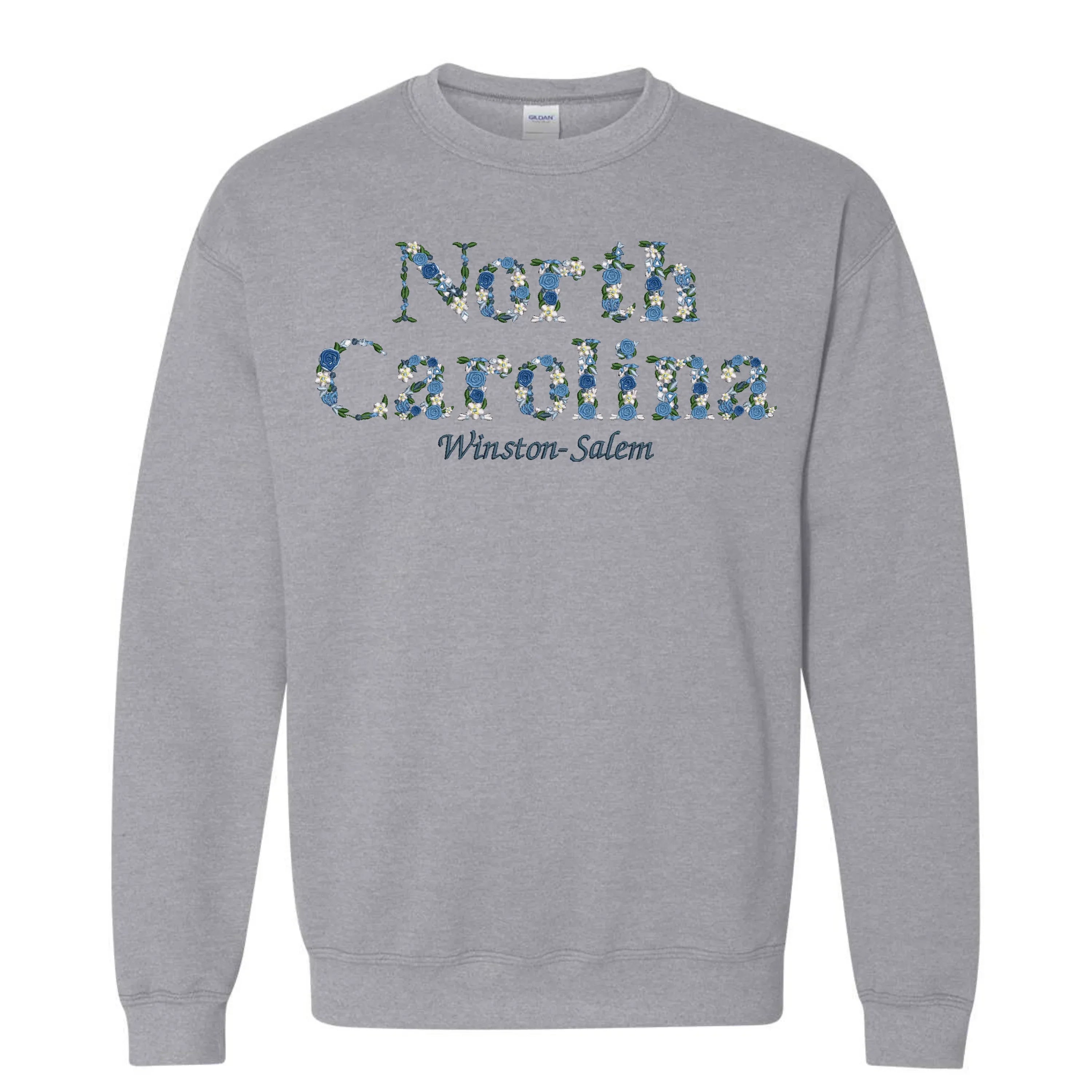 Custom Floral Embroidered Sweatshirt - Merch Girls