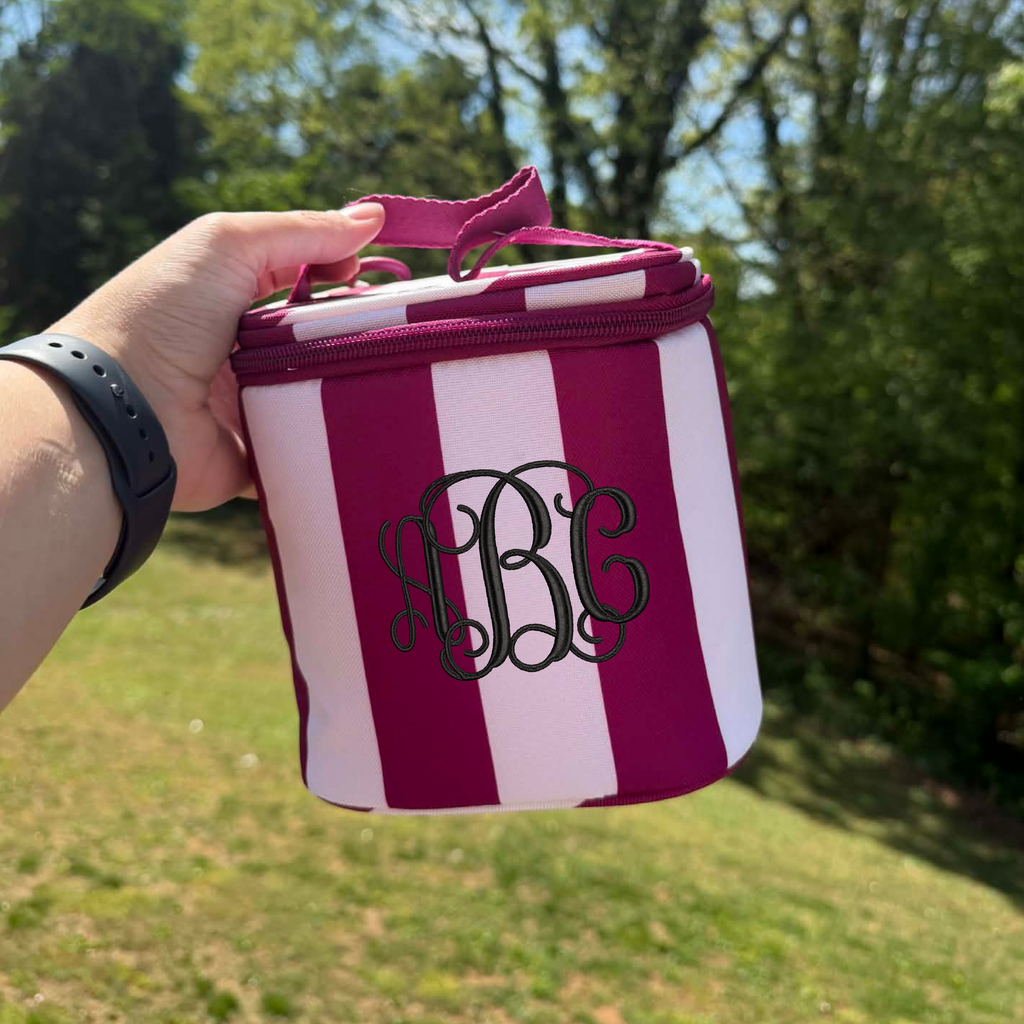 Embroidered Monogram 4 Can Soft Sided Personal Cooler