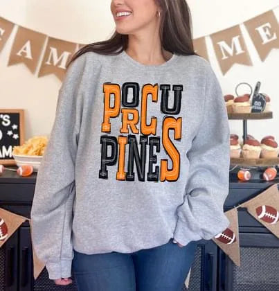 Porcupines Sporty Varsity Doodle DTF Transfer - Merch Girls