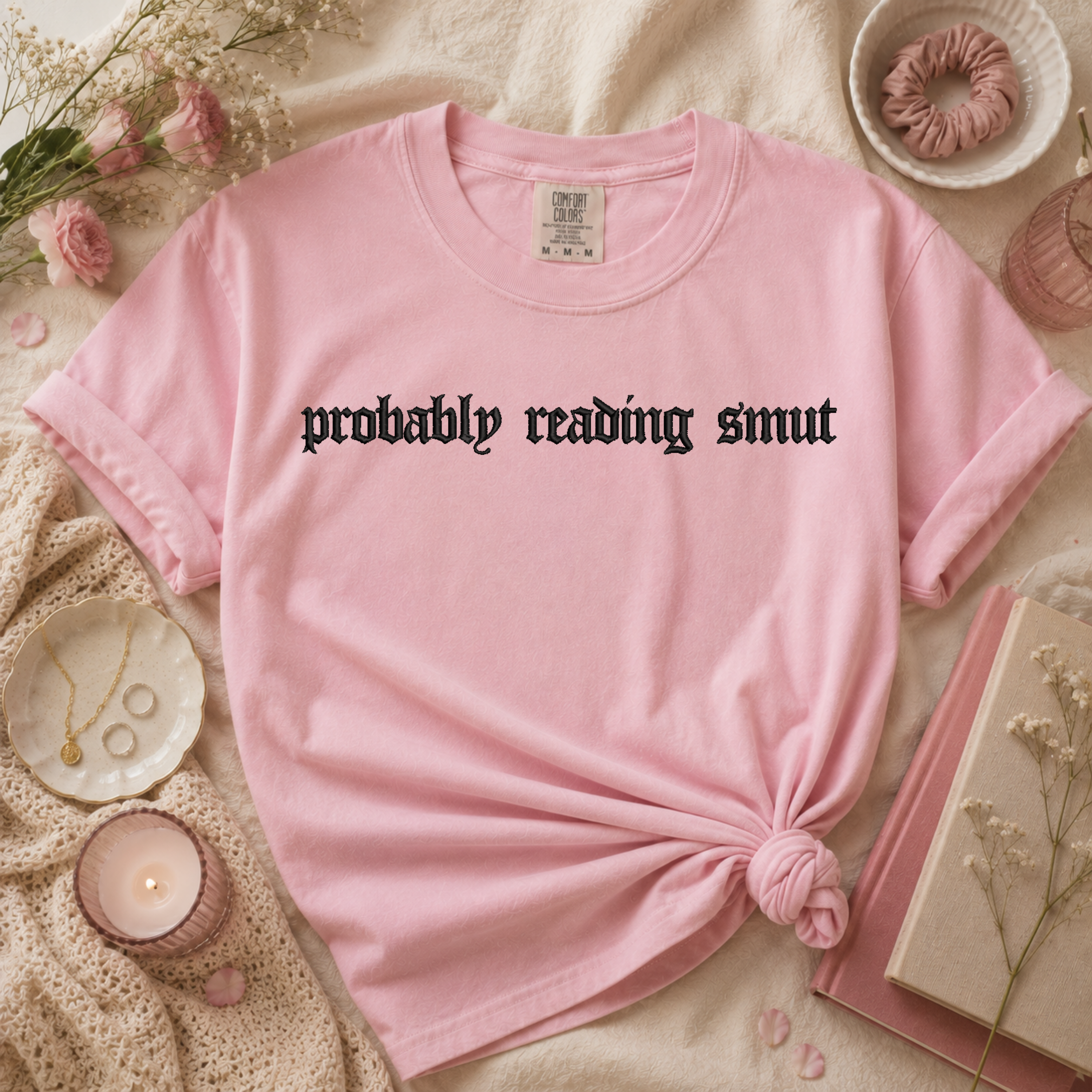 After Hours Reading | Probably Reading Smut Embroidered Bookish Shirt