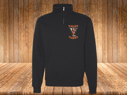 Valley Tigers Embroidered Quarter Zip Fleece Sweatshirt
