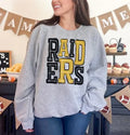 Raiders Gold and Black Sporty Varsity Doodle DTF Transfer - Merch Girls