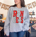 Rangers Red and White Sporty Varsity Doodle DTF Transfer - Merch Girls